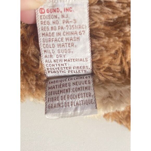 Gund Booker Puppy Plush Brown Floppy Dog with Bow - Picture 8 of 10